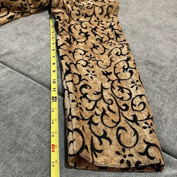 Sag harbor button up knit jacket camel with black design size 10 24-141 - Picture 6 of 9